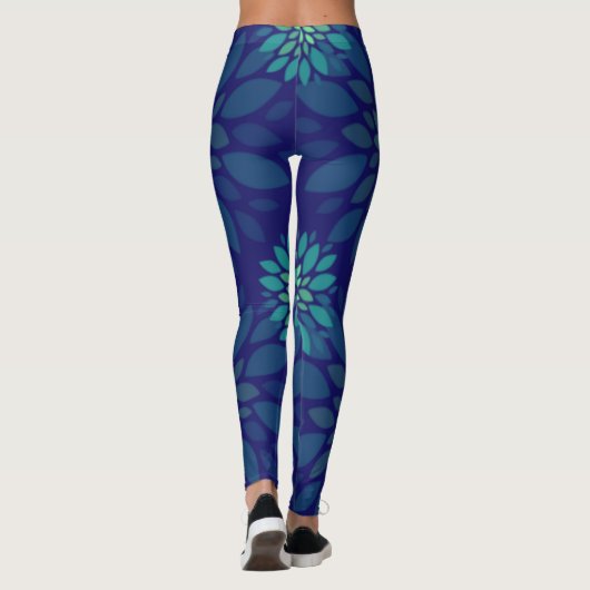 Naadloos Floral Pattern Leggings (Achterkant)