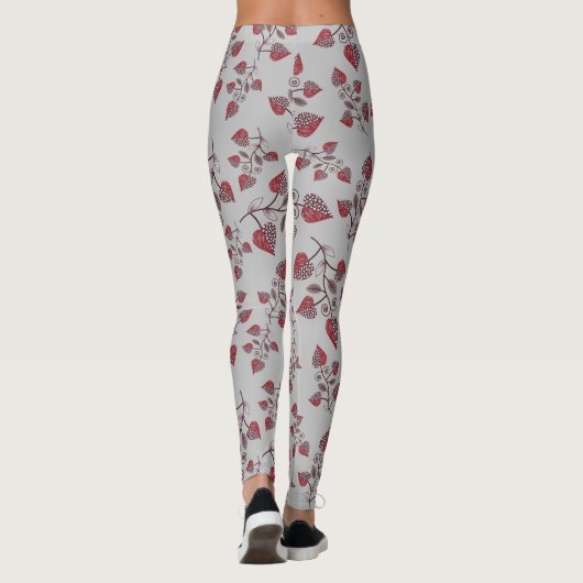 Naadloos Floral Pattern Leggings (Achterkant)