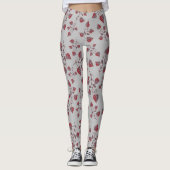 Naadloos Floral Pattern Leggings (Voorkant)