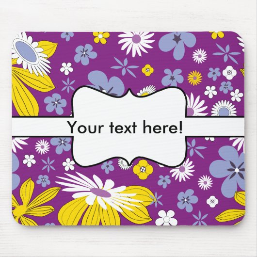 Naadloos Floral Pattern Muismat (Voorkant)