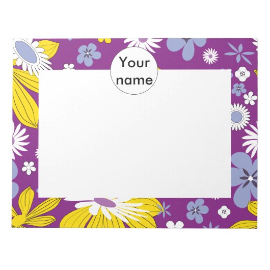 Naadloos Floral Pattern Notitieblok (Voorkant)