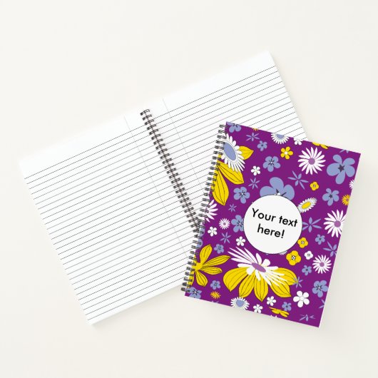 Naadloos Floral Pattern Notitieboek (Binnen)