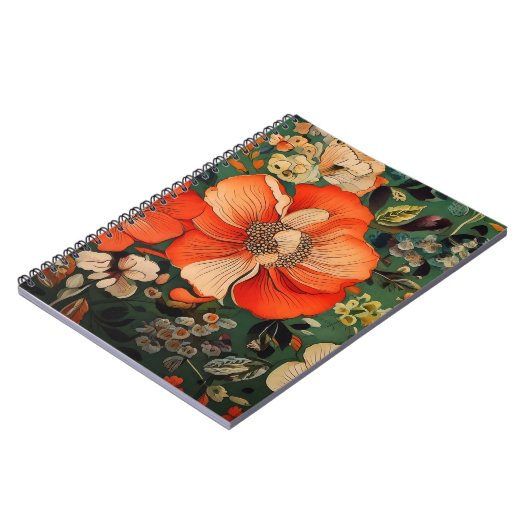 naadloos Floral Pattern Notitieboek (Linkerzijde)