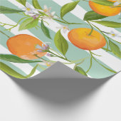 Naadloos Floral Pattern. Oranje Fruits Achtergrond Cadeaupapier (Hoek)