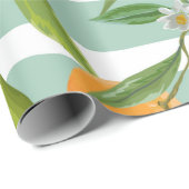 Naadloos Floral Pattern. Oranje Fruits Achtergrond Cadeaupapier (Rol Hoek)