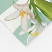 Naadloos Floral Pattern. Oranje Fruits Achtergrond Fleece Deken (Hoek)