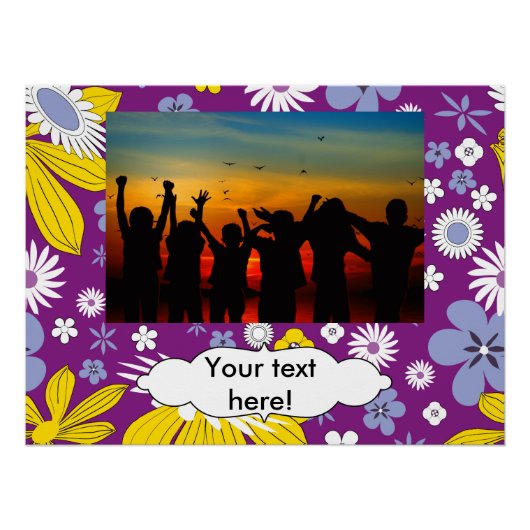 Naadloos Floral Pattern Perfect Poster (Voorkant)