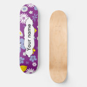 Naadloos Floral Pattern Persoonlijk Skateboard (Voorkant)