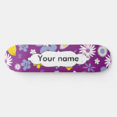 Naadloos Floral Pattern Persoonlijk Skateboard (Horizontaal)