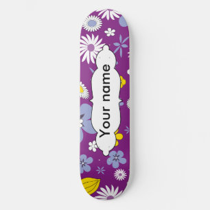 Naadloos Floral Pattern Persoonlijk Skateboard