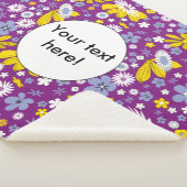 Naadloos Floral Pattern Sherpa Deken (3/4)