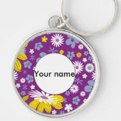 Naadloos Floral Pattern Sleutelhanger (Voorkant)