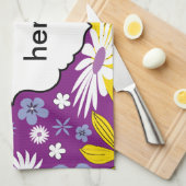 Naadloos Floral Pattern Theedoek (Quarter Fold)