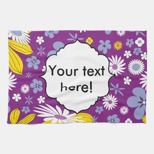 Naadloos Floral Pattern Theedoek (Horizontaal)