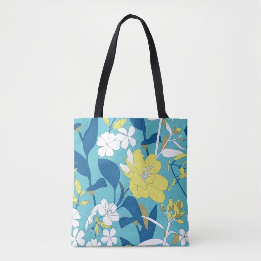 Naadloos Floral Pattern. Tote Bag (Voorkant)