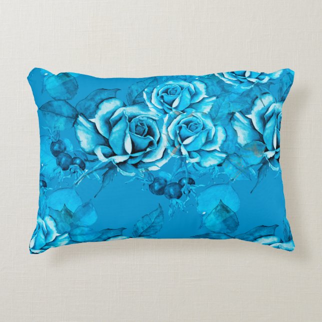 Naadloos Floral Pattern. Waterverf. Modus Accent Kussen (Voorkant)