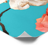 Naadloos floreel patroon met rozen, waterverf. fl poster (Hoek)