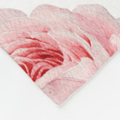 Naadloos floreel patroon met rozen, waterverf. fleece deken (Hoek)