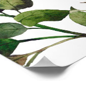 Naadloos floreel patroon met rozen, waterverf. poster (Hoek)