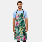 naadloos floreel tropisch patroon met hibiscus en schort (Gedragen)