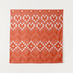 naadloos gebreid geometrisch patroon wandkleed