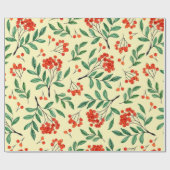 Naadloos geel patroon met rowan. Waterverf dan Cadeaupapier (Vlak)