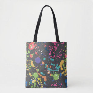 Naadloos gekleurd grijppatroon met waterverf sp tote bag