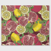 naadloos gekleurd patroon met granaatappels en een cadeaupapier (Vlak)