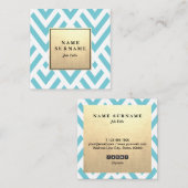 Naadloos GeometricPattern GoldSquare-Visitekaartje Vierkante Visitekaartje (Voorkant / Achterkant)