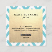 Naadloos GeometricPattern GoldSquare-Visitekaartje Vierkante Visitekaartje (Achterkant)