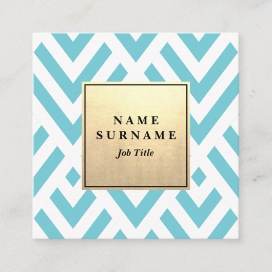 Naadloos GeometricPattern GoldSquare-Visitekaartje Vierkante Visitekaartje (Voorkant)