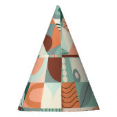 Naadloos geometrisch, abstract mozaïekpatroon. feesthoedjes (Achterkant)