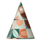 Naadloos geometrisch, abstract mozaïekpatroon. feesthoedjes (Links)