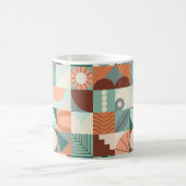 Naadloos geometrisch, abstract mozaïekpatroon. koffiemok (Center)