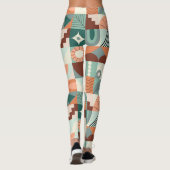 Naadloos geometrisch, abstract mozaïekpatroon. leggings (Achterkant)