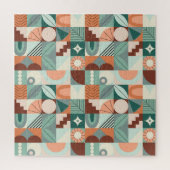 Naadloos geometrisch, abstract mozaïekpatroon. legpuzzel (Verticaal)