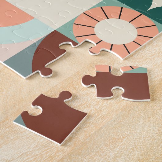 Naadloos geometrisch, abstract mozaïekpatroon. legpuzzel (Zijkant)