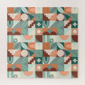 Naadloos geometrisch, abstract mozaïekpatroon. legpuzzel (Verticaal)