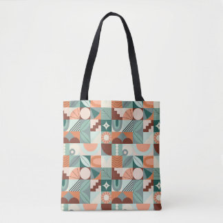 Naadloos geometrisch, abstract mozaïekpatroon. tote bag