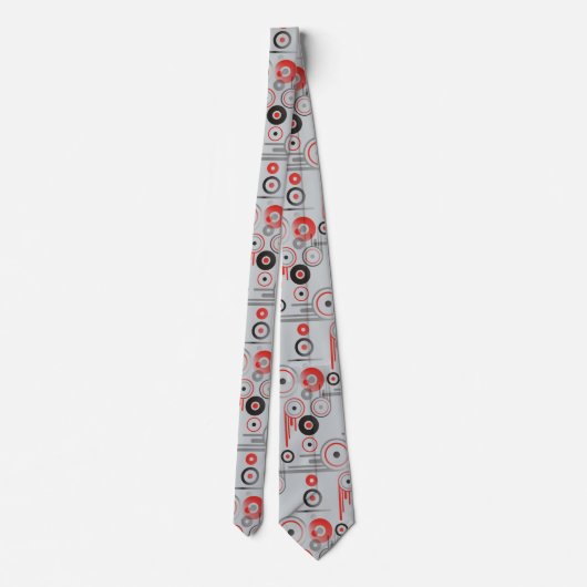 Naadloos geometrisch abstract ontwerp + uw ideeën stropdas (Achterkant)