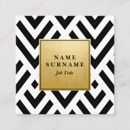 Naadloos Geometrisch B&WPattern Square Visitekaart Vierkante Visitekaartje