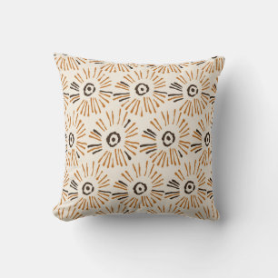 Naadloos geometrisch batikpatroon in het najaar kussen