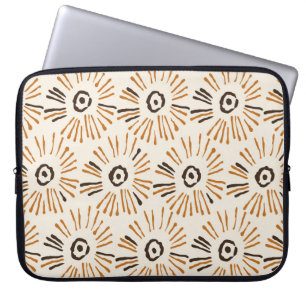 Naadloos geometrisch batikpatroon in het najaar laptop sleeve