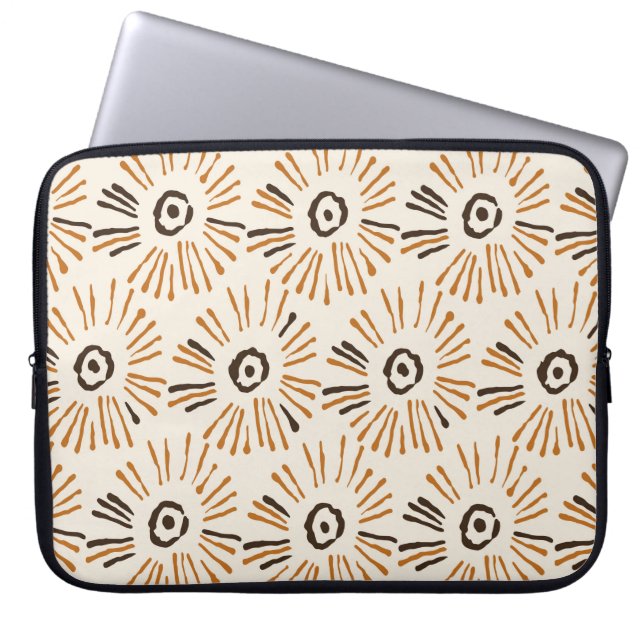 Naadloos geometrisch batikpatroon in het najaar laptop sleeve (Voorkant)
