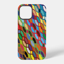 Naadloos geometrisch meerkleurig kettingpatroon