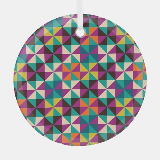 Naadloos geometrisch, modern patroonontwerp. glas ornament (Voorkant)