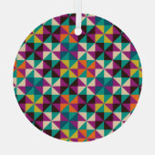 Naadloos geometrisch, modern patroonontwerp. glas ornament (Achterkant)