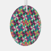 Naadloos geometrisch, modern patroonontwerp. glas ornament (Voorkant Rechts)