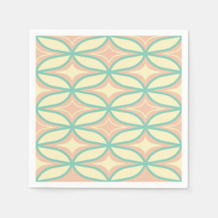 Naadloos geometrisch patroon in diamantvormen servet