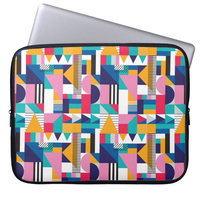 Naadloos geometrisch patroon in modern abstract mo laptop sleeve (Voorkant)
